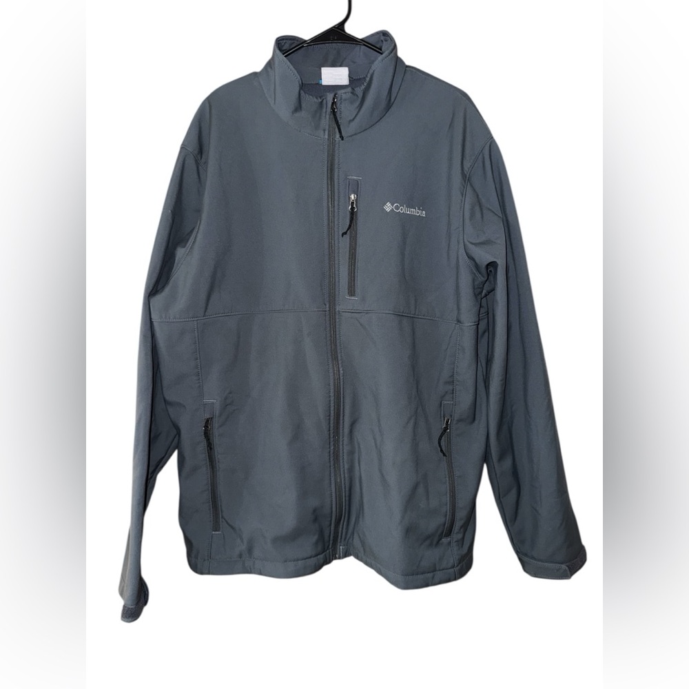 Columbia Gray Ascender Softshell Zip Front Jacket… - image 1
